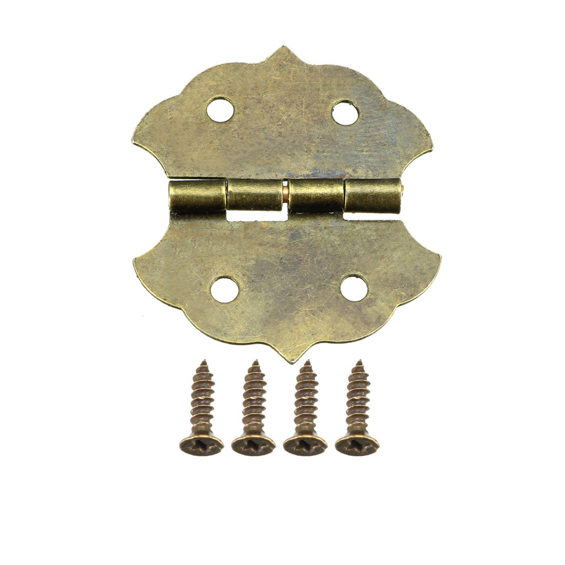 uxcell Uxcell 1.12" Antique Bronze Hinges Retro Mini Hinge Replacement with Screws 10pcs