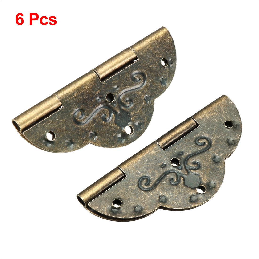 uxcell Uxcell 2.7" Antique Bronze Hinges Retro Butterfly Shape Hinge Replacement with Screws 6pcs