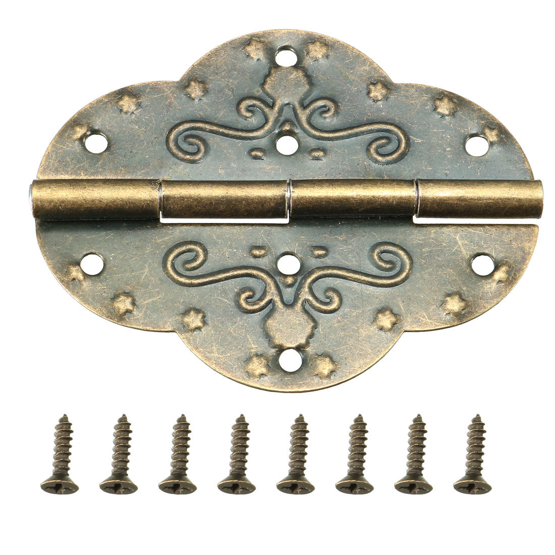 uxcell Uxcell 2.7" Antique Bronze Hinges Retro Butterfly Shape Hinge Replacement with Screws 6pcs