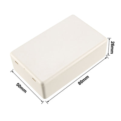 Harfington Uxcell 2pcs 80 x 50 x 26mm Electronic Plastic DIY Junction Box Enclosure Case Beige