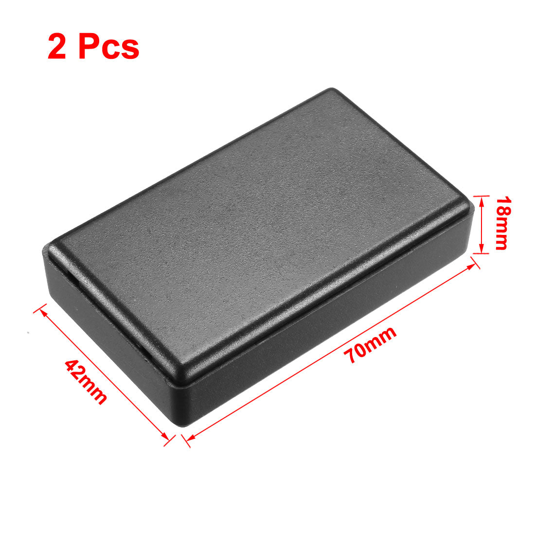 uxcell Uxcell 2pcs 70 x 42 x 18mm Electronic Plastic DIY Junction Box Enclosure Case Black