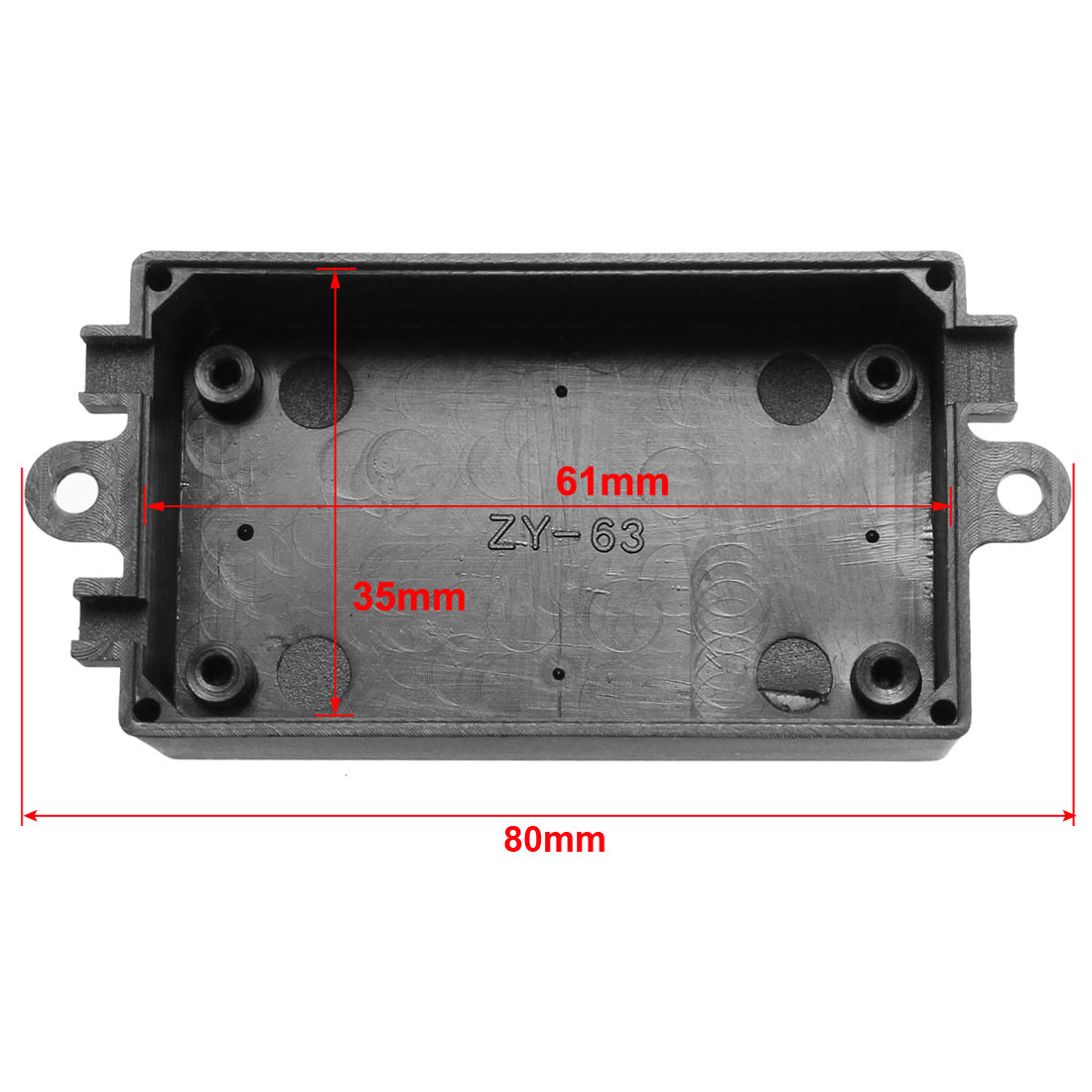 uxcell Uxcell 5pcs 80 x 38 x 22mm Electronic Plastic DIY Junction Box Enclosure Case Black