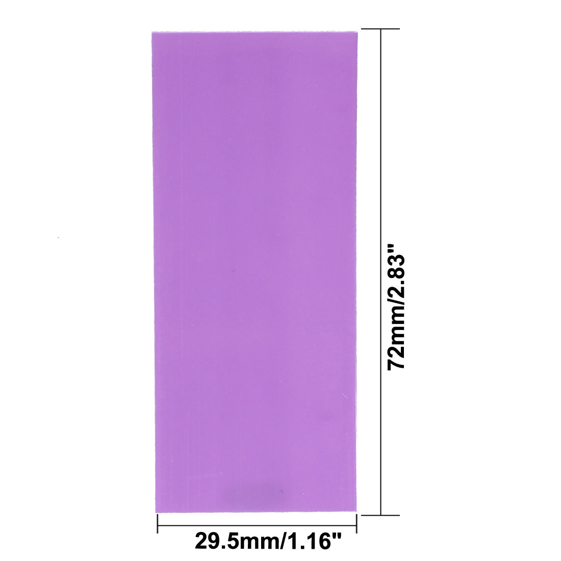 uxcell Uxcell PVC Heat Shrink Tubing 29.5mm Flat Width Pre Cut Heat Shrink Wrap Tube for 18650 72mm Length Purple 20pcs