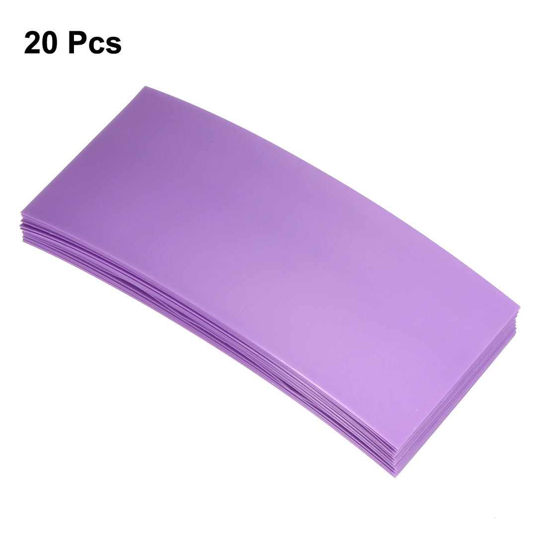 uxcell Uxcell PVC Heat Shrink Tubing 29.5mm Flat Width Pre Cut Heat Shrink Wrap Tube for 18650 72mm Length Purple 20pcs