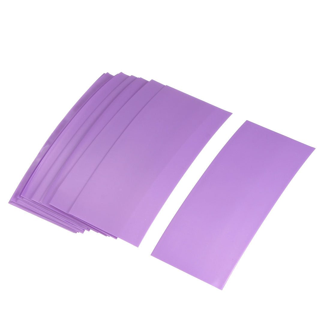 uxcell Uxcell PVC Heat Shrink Tubing 29.5mm Flat Width Pre Cut Heat Shrink Wrap Tube for 18650 72mm Length Purple 20pcs