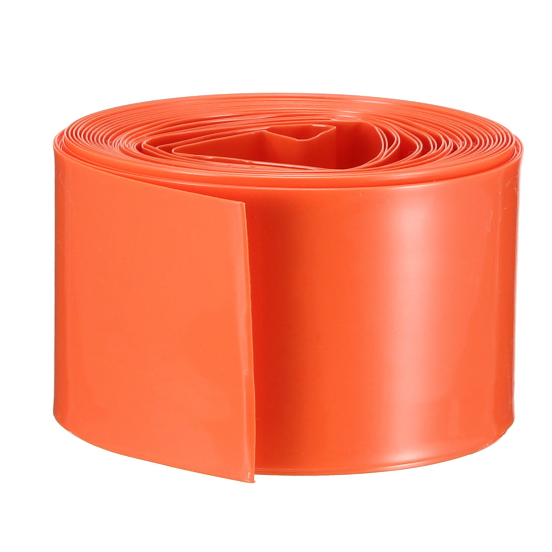 uxcell Uxcell PVC Heat Shrink Tubing 29.5mm Flat Width Heat Shrink Wrap Tube for 18650 5 Meter Length Orange