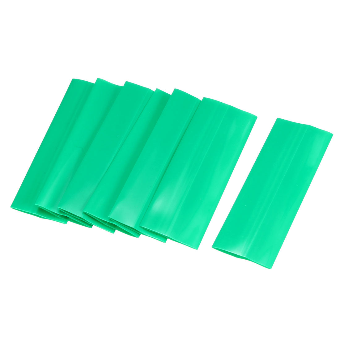 uxcell Uxcell PVC Heat Shrink Tubing 17mm Flat AAA Power Supply 48mm Length, Green, 50pcs