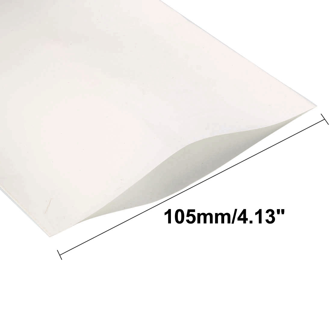 uxcell Uxcell PVC Heat Shrink Tubing 105mm Flat Width Heat Shrink Wrap Tube for 18650 Power Supplies 1 Meter Length, Rice White