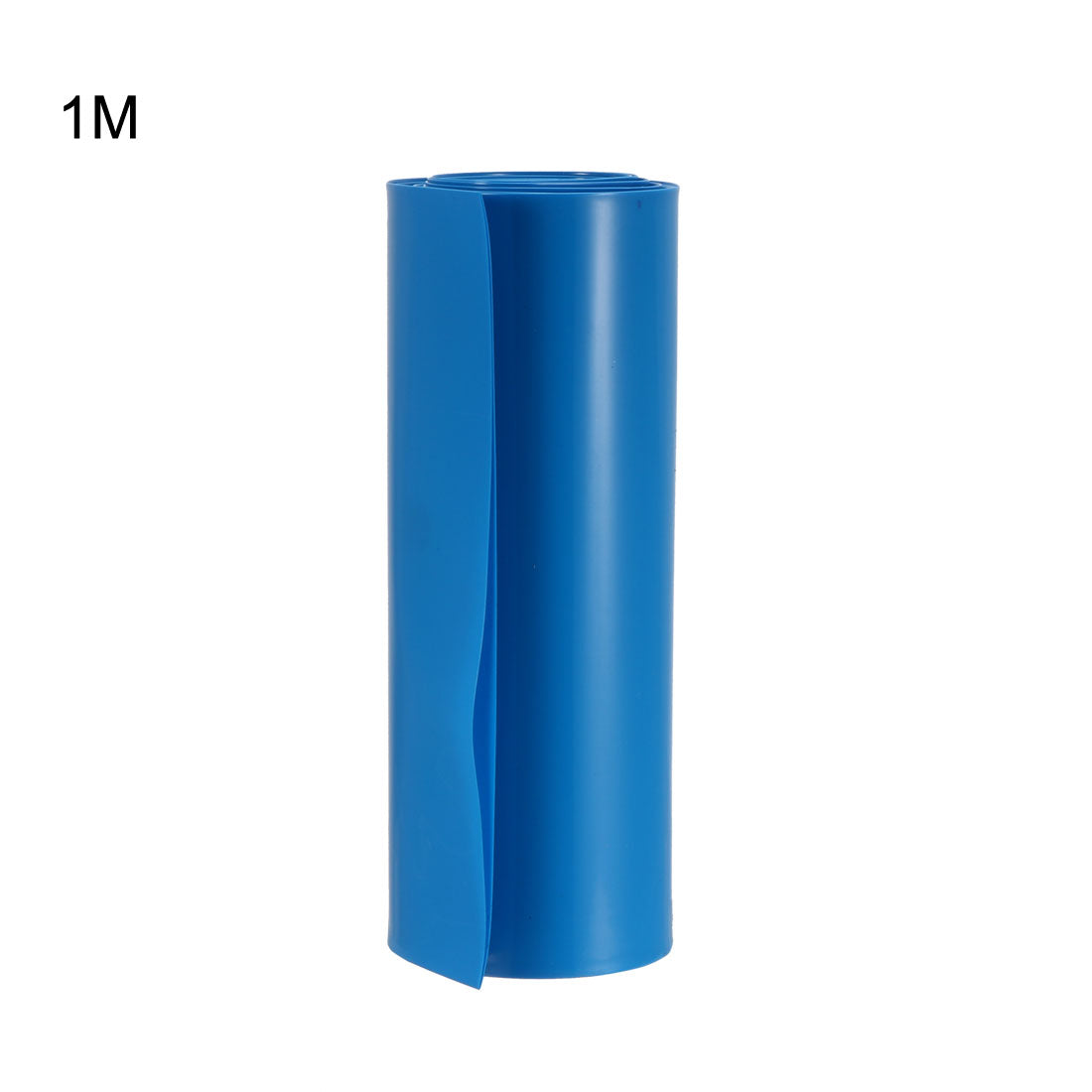 uxcell Uxcell PVC Heat Shrink Tubing 103mm Flat Width Heat Shrink Wrap Tube for 18650 Power Supplies 1 Meter Length, Blue