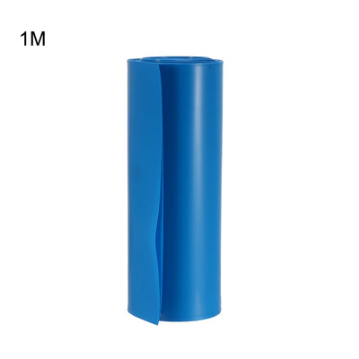 Harfington Uxcell PVC Heat Shrink Tubing 103mm Flat Width Heat Shrink Wrap Tube for 18650 Power Supplies 1 Meter Length, Blue