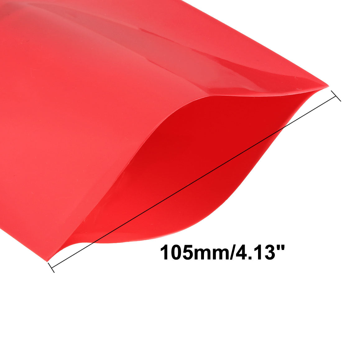 uxcell Uxcell PVC Heat Shrink Tubing 105mm Flat Width Heat Shrink Wrap Tube for 18650 Power Supplies 1 Meter Length, Red