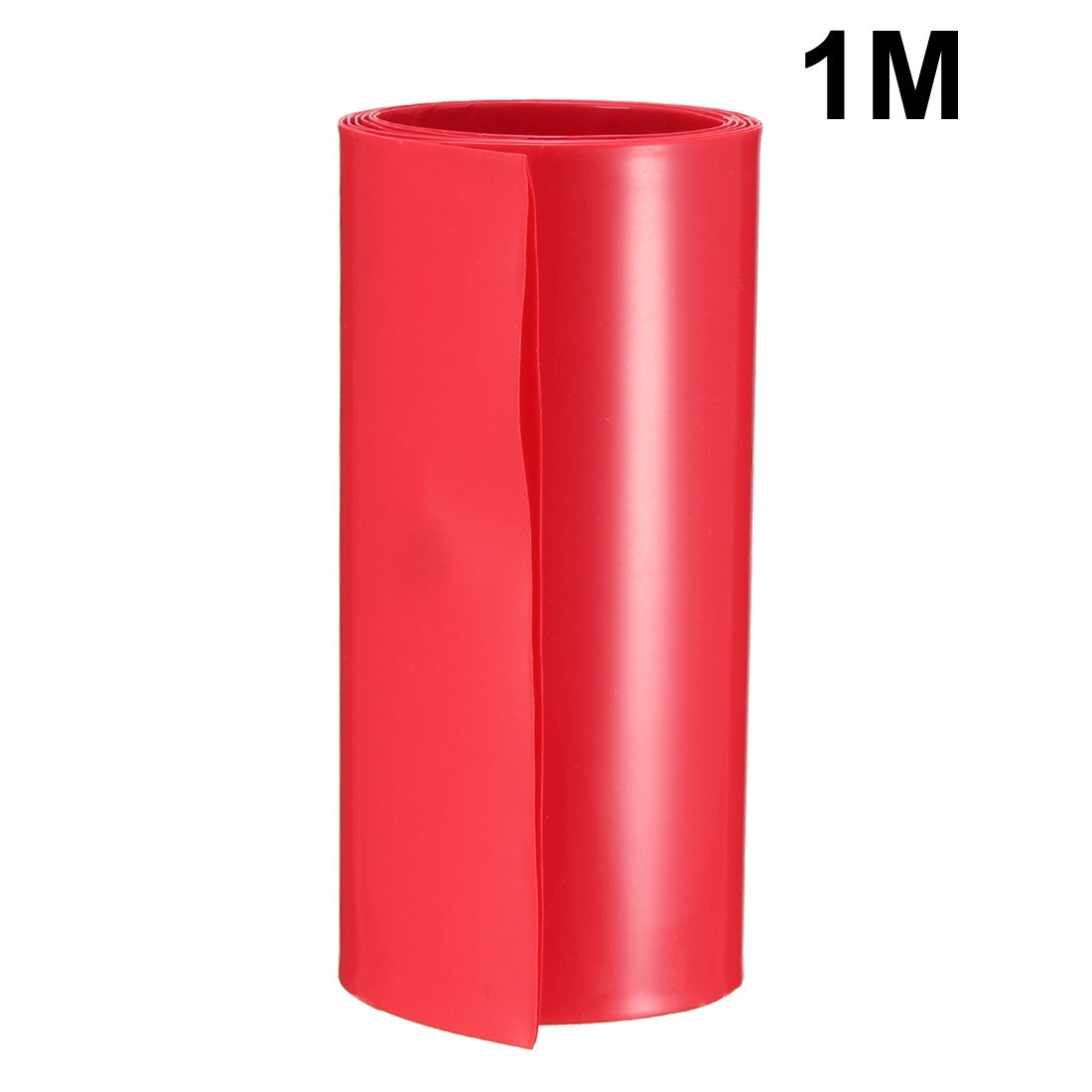 uxcell Uxcell PVC Heat Shrink Tubing 105mm Flat Width Heat Shrink Wrap Tube for 18650 Power Supplies 1 Meter Length, Red