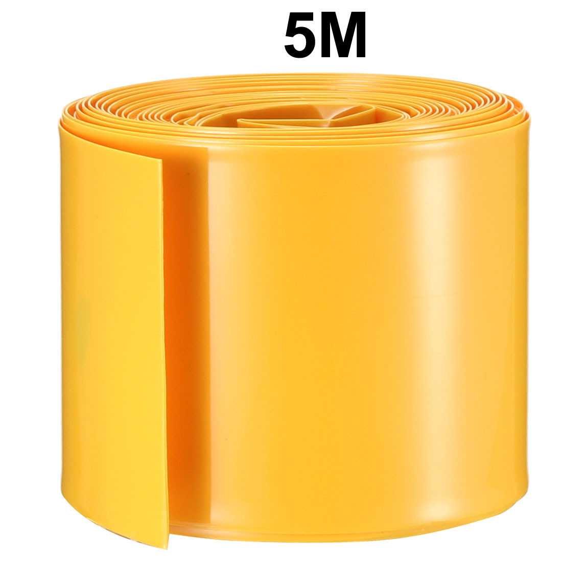 uxcell Uxcell PVC Heat Shrink Tubing 43mm Flat for Power Supplies 5 Meters Length, Yellow