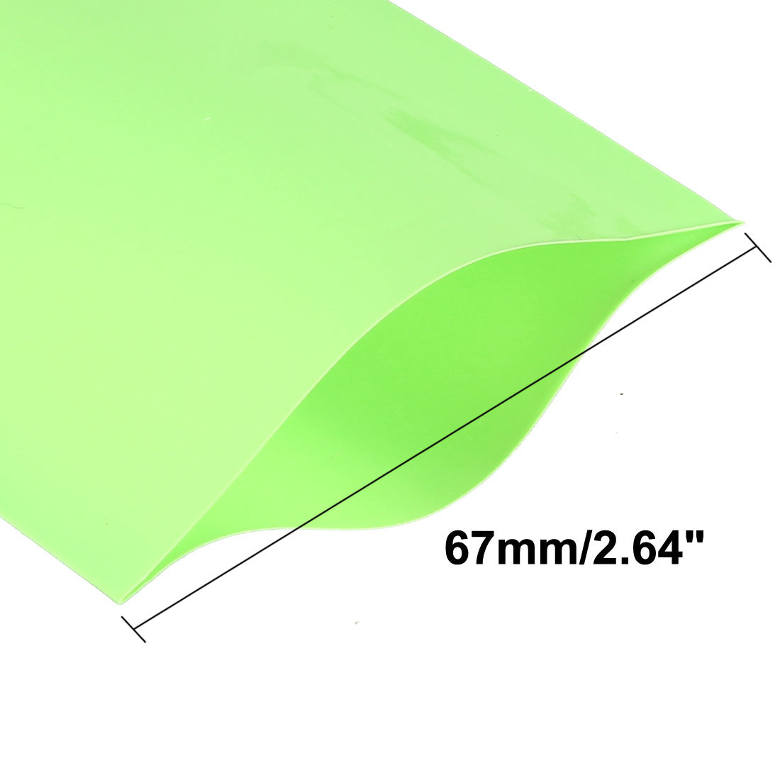 uxcell Uxcell PVC Heat Shrink Tubing 67mm Flat Width Heat Shrink Wrap for AA Power Supplies 2 Meters Length, Green