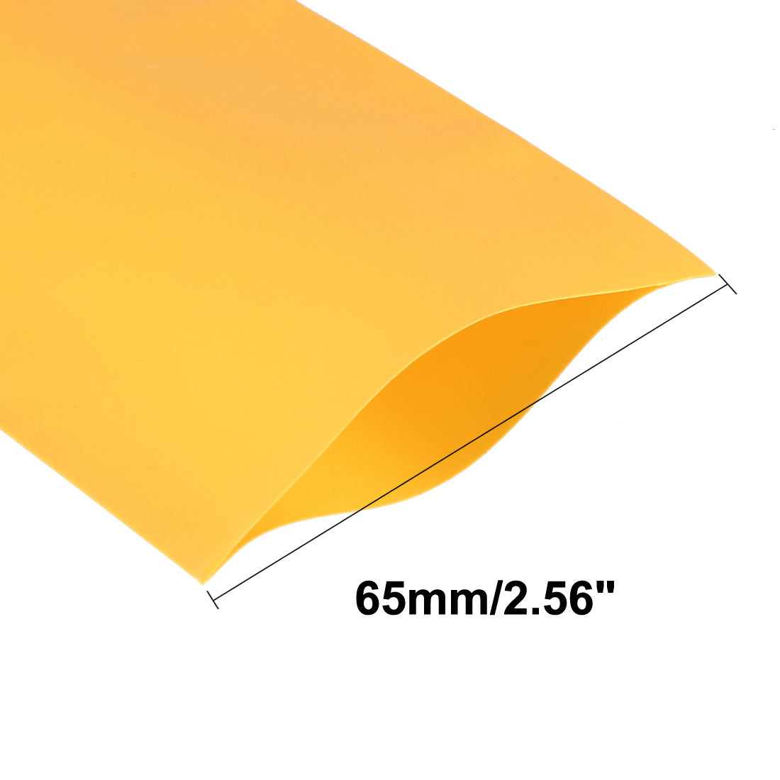 uxcell Uxcell PVC Heat Shrink Tubing 65mm Flat for AA Power Supplies 5 Meters Length, Yellow