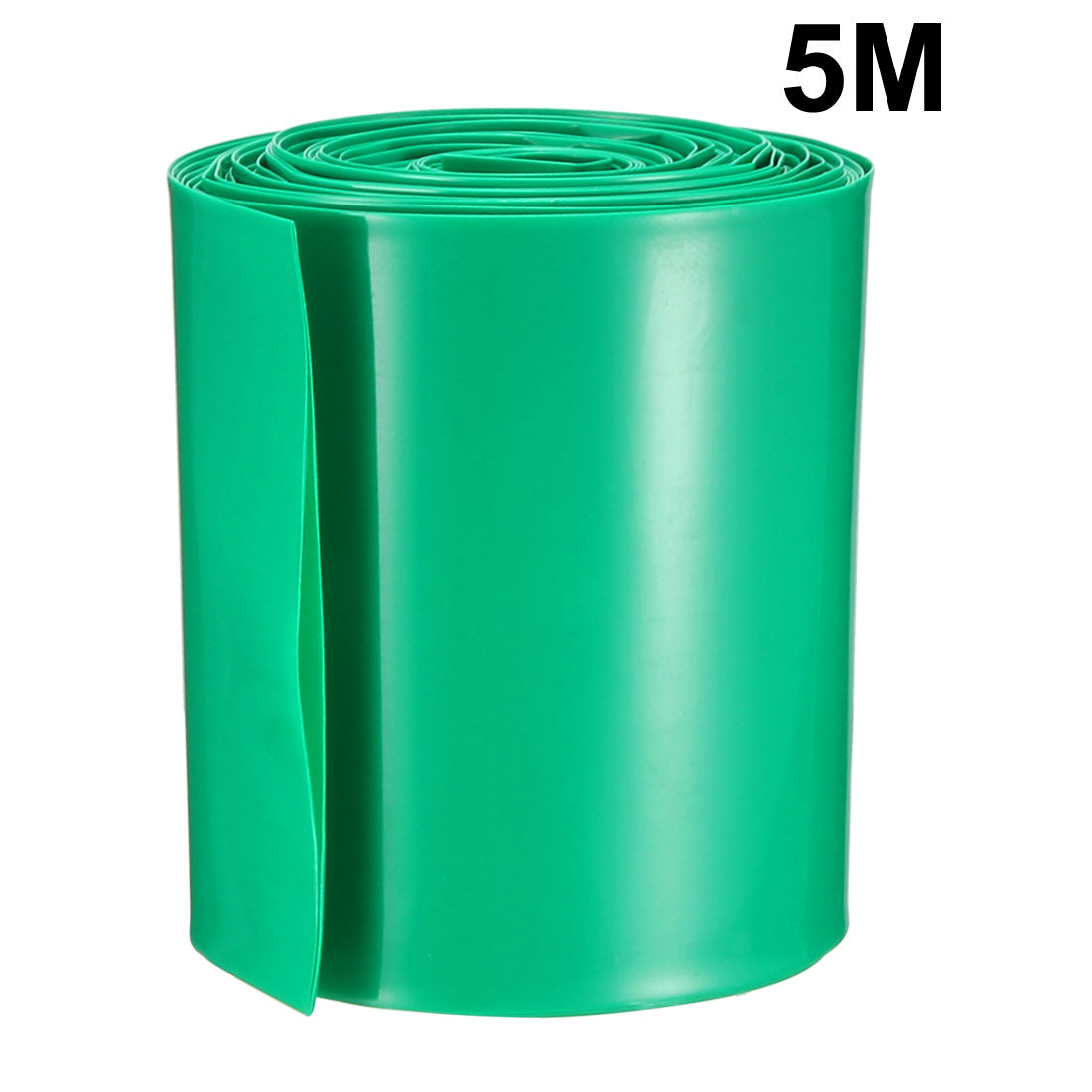 uxcell Uxcell PVC Heat Shrink Tubing 65mm Flat Width Heat Shrink Wrap Tube for AA Power Supplies 5 Meters Length, Green