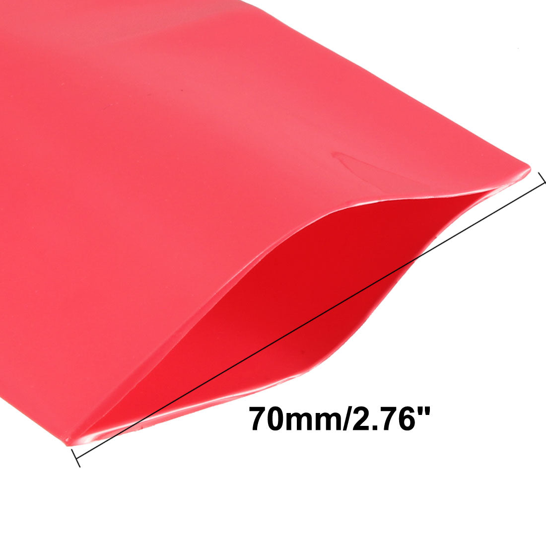 uxcell Uxcell PVC Heat Shrink Tubing 70mm Flat Width Heat Shrink Wrap Tube for 18650 Power Supplies 2 Meter Length, Red