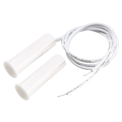 Harfington Uxcell RC-35 NC Recessed Wired Security Window Gate Contact Sensor Alarm Magnetic Reed Switch White