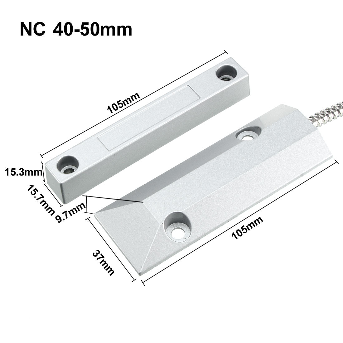 uxcell Uxcell OC-55 NC Normally Closed Alarm Security Rolling Gate Garage Door Contact Magnetic Reed Switch