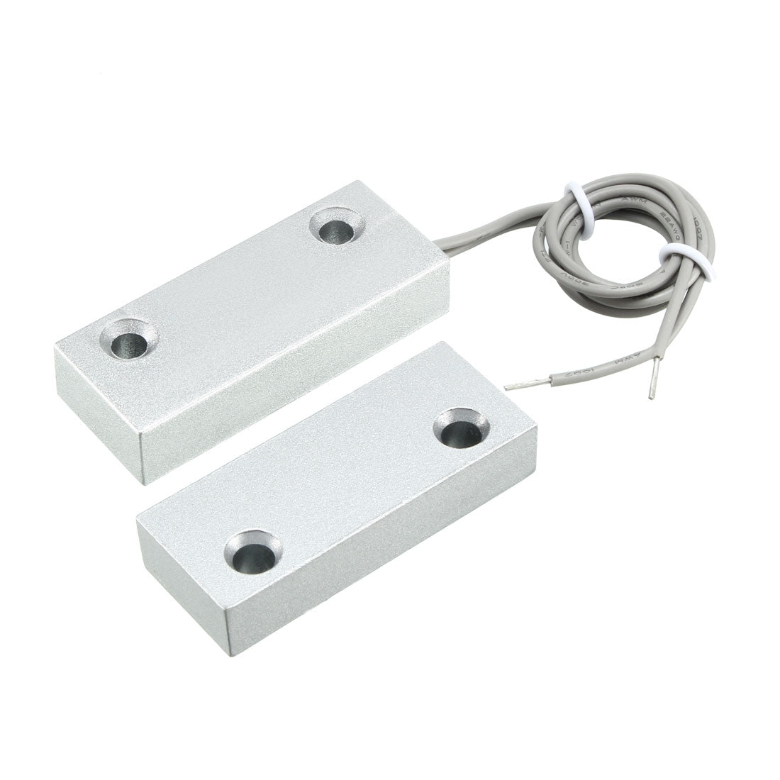 uxcell Uxcell MC-52 NC Alarm Security Rolling Gate Garage Door Contact Magnetic Reed Switch Silver Gray