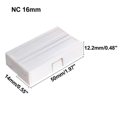 Harfington Uxcell 5pcs MC-51 Surface Mount Wired NC Door Contact Sensor Alarm Magnetic Reed Switch White