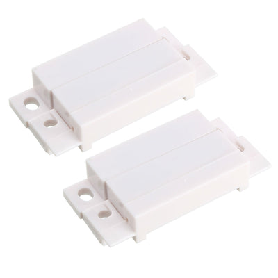 Harfington Uxcell 2pcs MC-31 Surface Mount Wired NC Door Contact Sensor Alarm Magnetic Reed Switch White