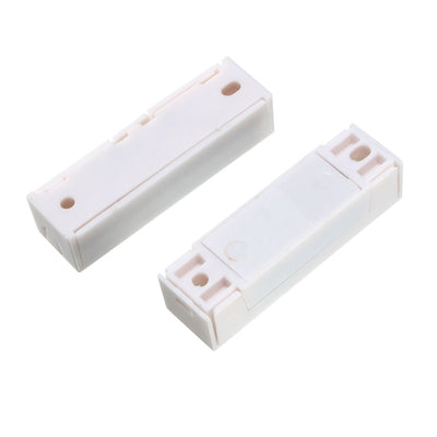 Harfington Uxcell 2pcs MC-51 Surface Mount Wired NC Door Contact Sensor Alarm Magnetic Reed Switch White