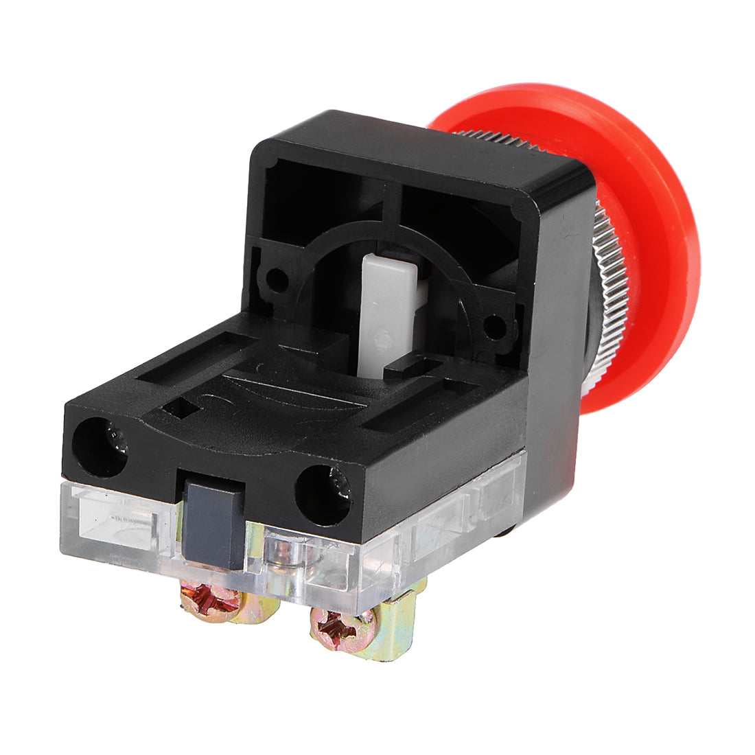 uxcell Uxcell 25mm Mounting Hole Momentary Push Button Switch Red DPST