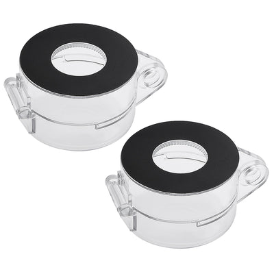 Harfington Uxcell 2pcs Black Clear Plastic Switch Cover Protector for 22mm Diameter Push Button Switch