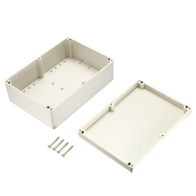 Harfington Uxcell 260*185*95mm Electronic Waterproof IP65 Sealed ABS Plastic DIY Junction Box Enclosure Case Gray