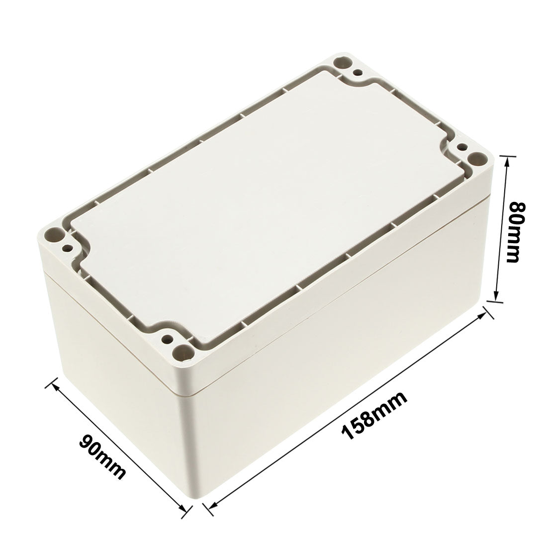 uxcell Uxcell 156*90*80mm Electronic Waterproof IP65 Sealed ABS Plastic DIY Junction Box Enclosure Case Gray