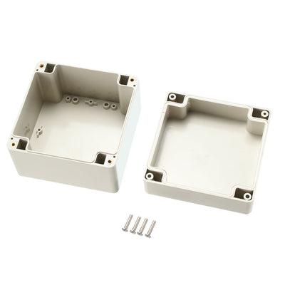 Harfington Uxcell 120*120*90mm Electronic Waterproof IP65 Sealed ABS Plastic DIY Junction Box Enclosure Case Gray