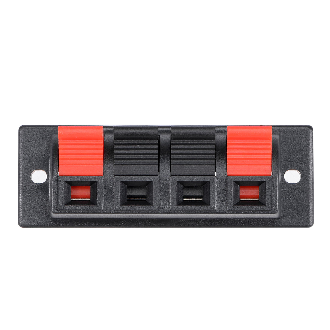 uxcell Uxcell 3pcs 4 Way Jack Socket Spring Push Release Connector Speaker Terminal Strip Block