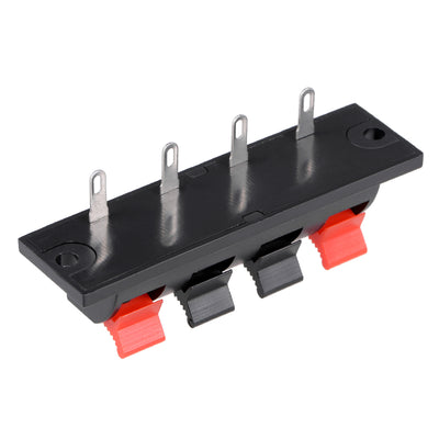 Harfington Uxcell 20pcs 4 Way Jack Socket Spring Push Release Connector Speaker Terminal Strip Block