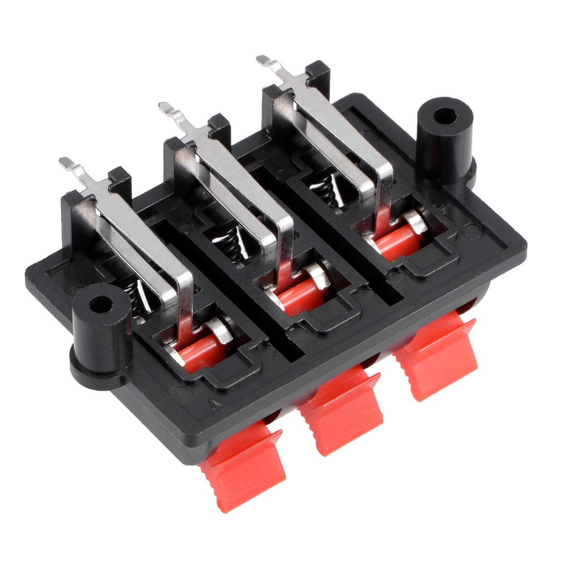 uxcell Uxcell 1pcs 6 Way Push Release Connector Speaker Terminal Strip Block