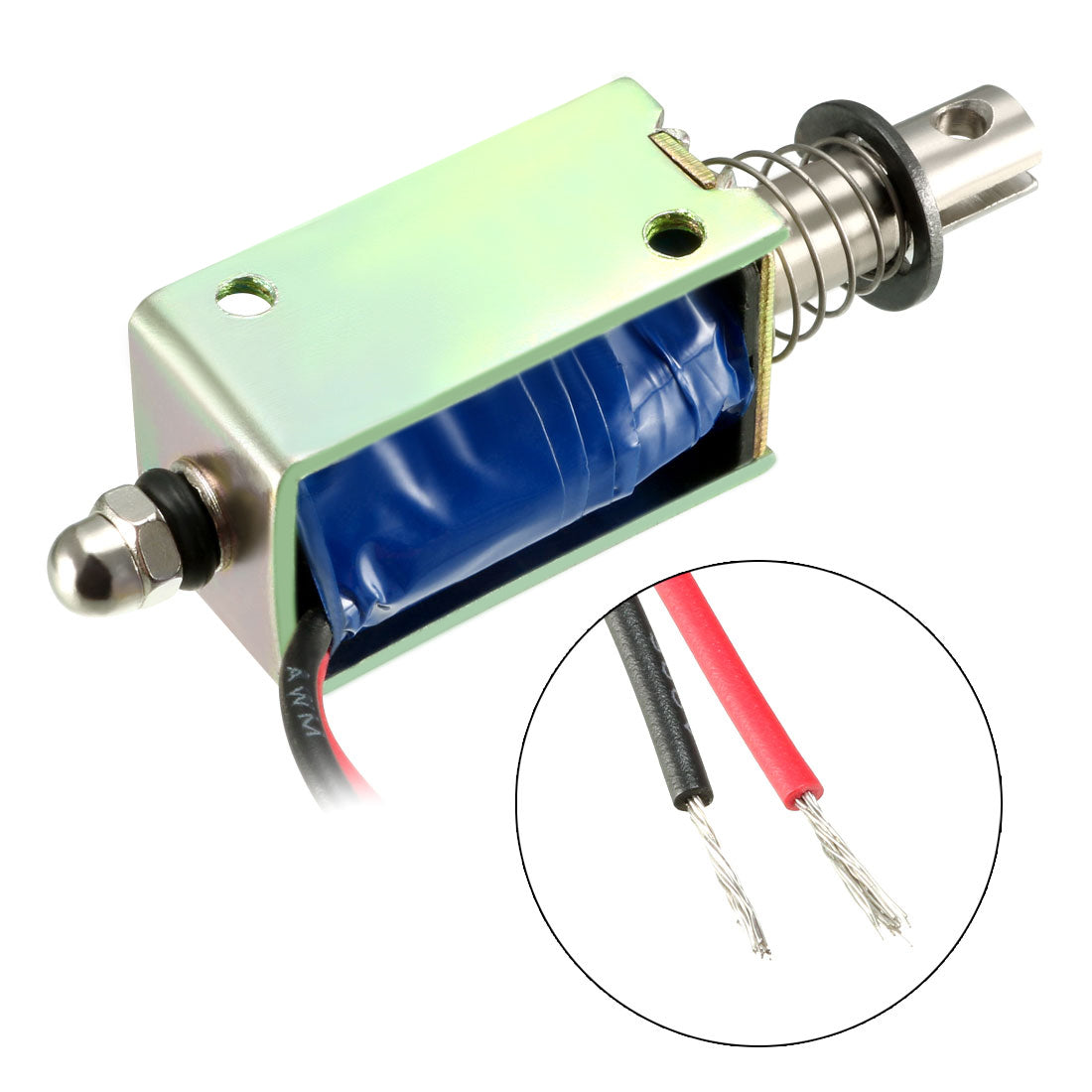 uxcell Uxcell JF-0730B DC 6V 300mA 5N 10mm Pull Push Type Open Frame Linear Motion Solenoid Electromagnet