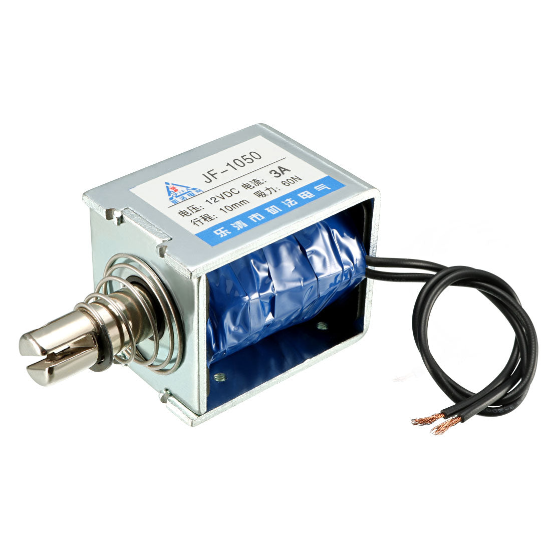 uxcell Uxcell JF-1050 DC 12V 3A 60N 10mm Pull Type Open Frame Linear Motion Solenoid Electromagnet