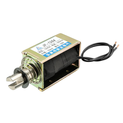 Harfington Uxcell JF-1264 DC 12V 500mA 55N 10mm Pull Type Open Frame Linear Motion Solenoid Electromagnet