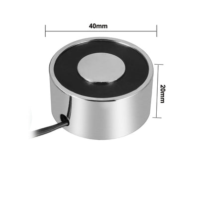 Harfington Uxcell 40mm x 20mm DC 24V 25KG Sucked Disc Solenoid Electric Lift Holding Electromagnet