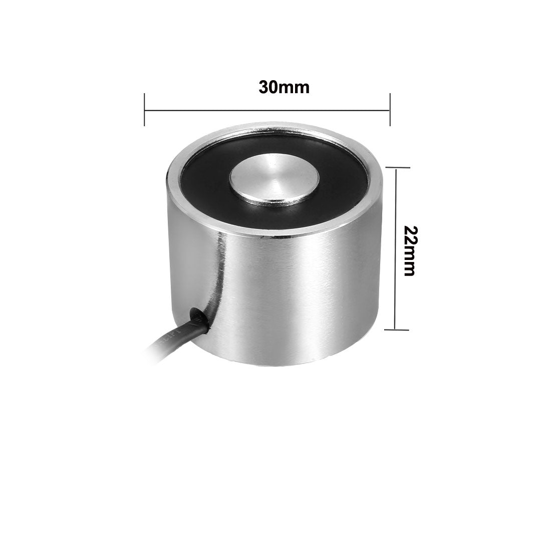 uxcell Uxcell 30mm x 22mm DC12V 10KG Sucked Disc Solenoid Electric Lift Holding Electromagnet