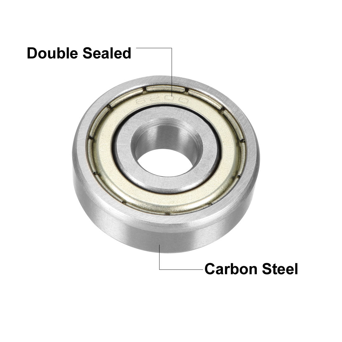 uxcell Uxcell Deep Groove Ball Bearings Metric Double Shielded High Carbon Steel Z1