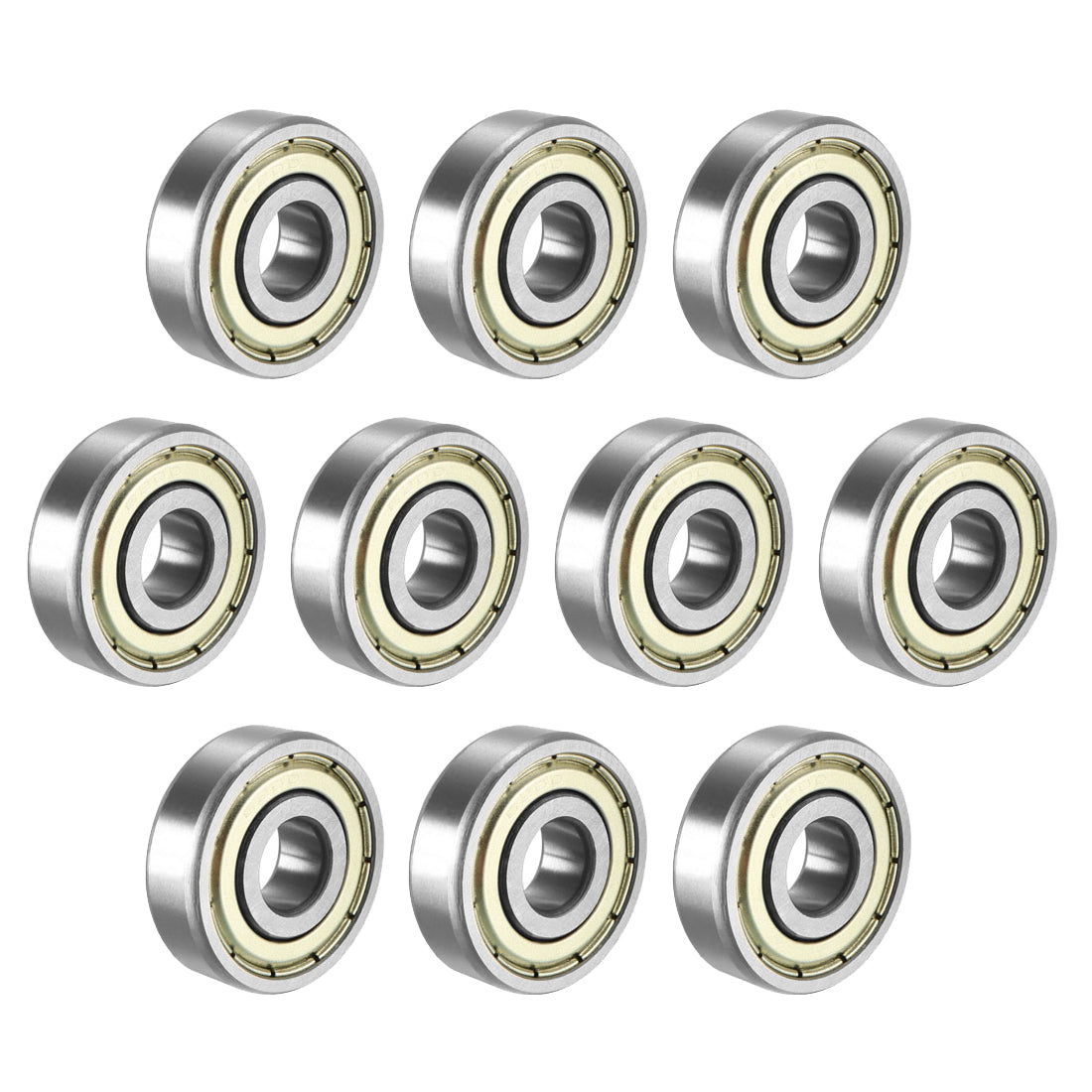 uxcell Uxcell Deep Groove Ball Bearings Metric Double Shielded High Carbon Steel Z1