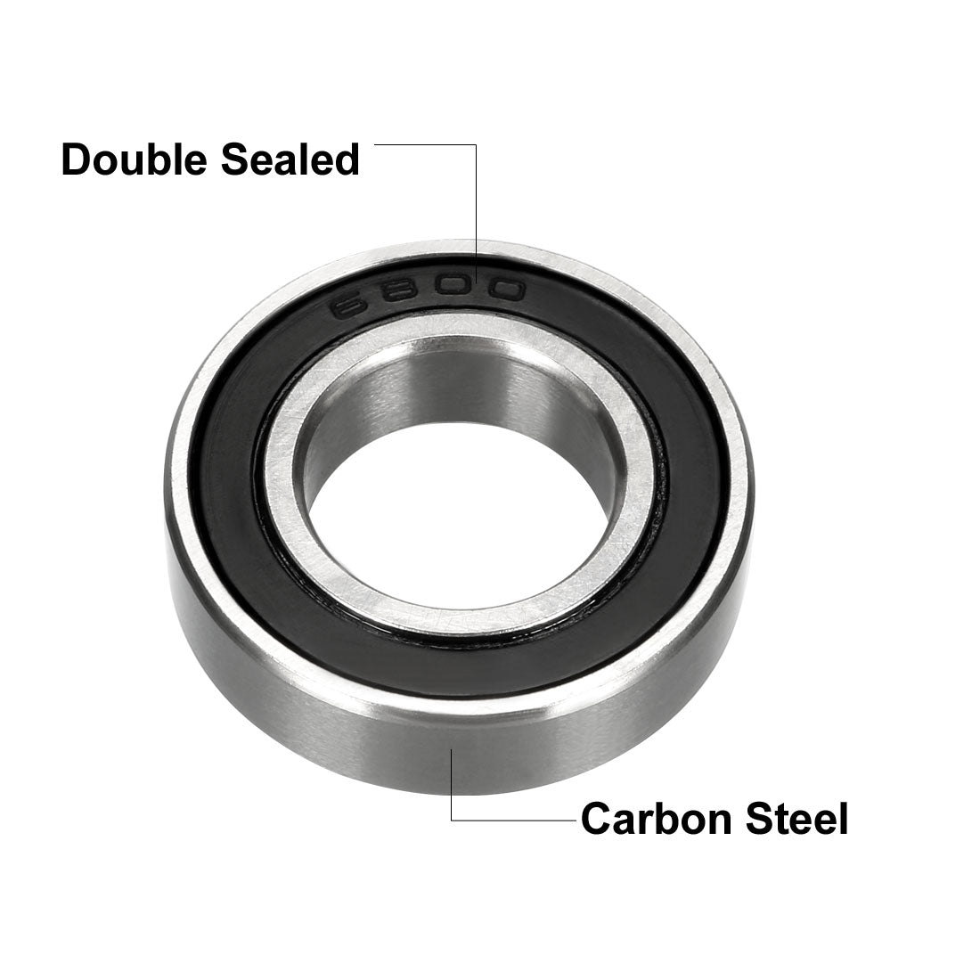 uxcell Uxcell Deep Groove Ball Bearings Metric Double Seal Carbon Steel Z1