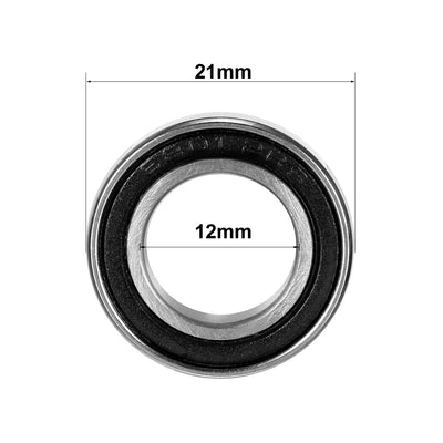 Harfington Uxcell Deep Groove Ball Bearings Thin Section Double Sealed High Carbon Steel