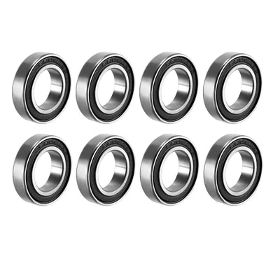 Harfington Uxcell Deep Groove Ball Bearings Thin Section Double Sealed High Carbon Steel