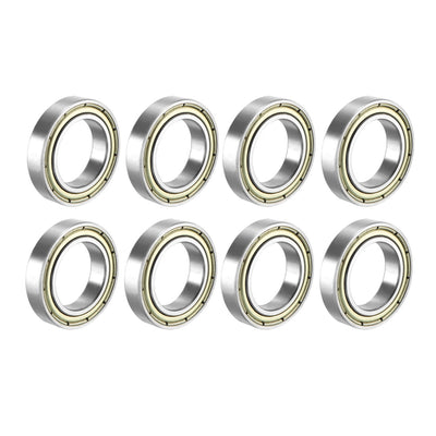 Harfington Uxcell Deep Groove Ball Bearings Metric Double Shielded Carbon Steel Bearing