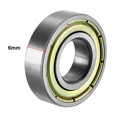 Harfington Uxcell Deep Groove Ball Bearings Metric Shielded High Carbon Steel Z1