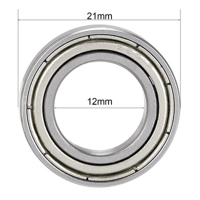 Harfington Uxcell Deep Groove Ball Bearing Thin Section Single Shielded Chrome Steel