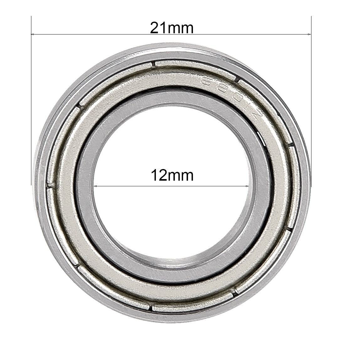 uxcell Uxcell Deep Groove Ball Bearing Thin Section Single Shielded Chrome Steel