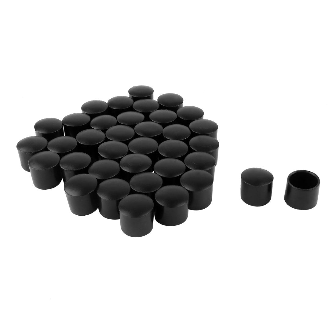 uxcell Uxcell PVC Leg Caps Tips Cup Feet Covers 12mm 0.47" Inner Dia 36pcs Anti-moisture Floor Protector for Furniture Chair Desk
